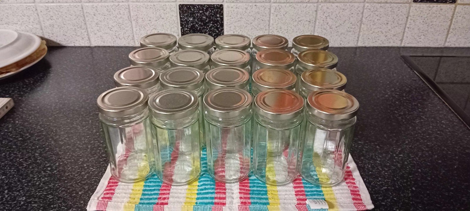 20 glazen potjes met schroefdeksel NIEUW, Verzamelen, Ophalen, Nieuw, Overige typen