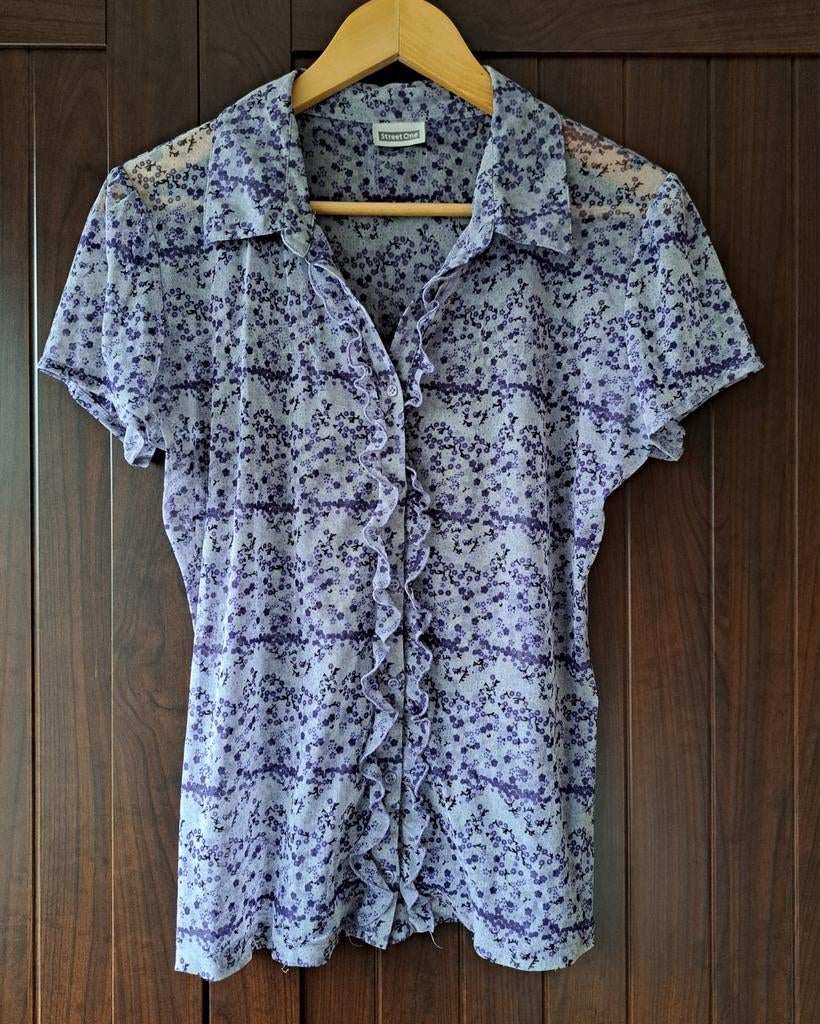 Mooie blouse Street One maat 42, Paars, Ophalen of Verzenden, Gedragen, Maat 42/44 (L)