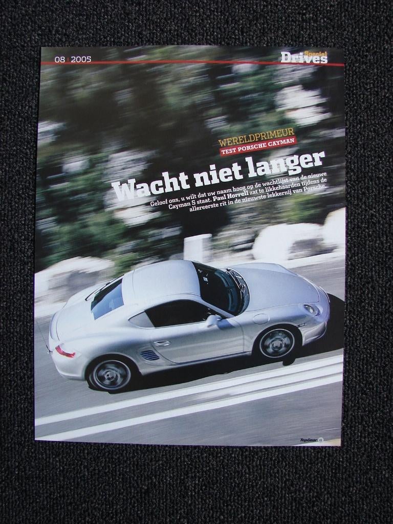 Article sur Porsche Cayman, Livres, Autos | Brochures & Magazines, Enlèvement ou Envoi, Comme neuf, Porsche