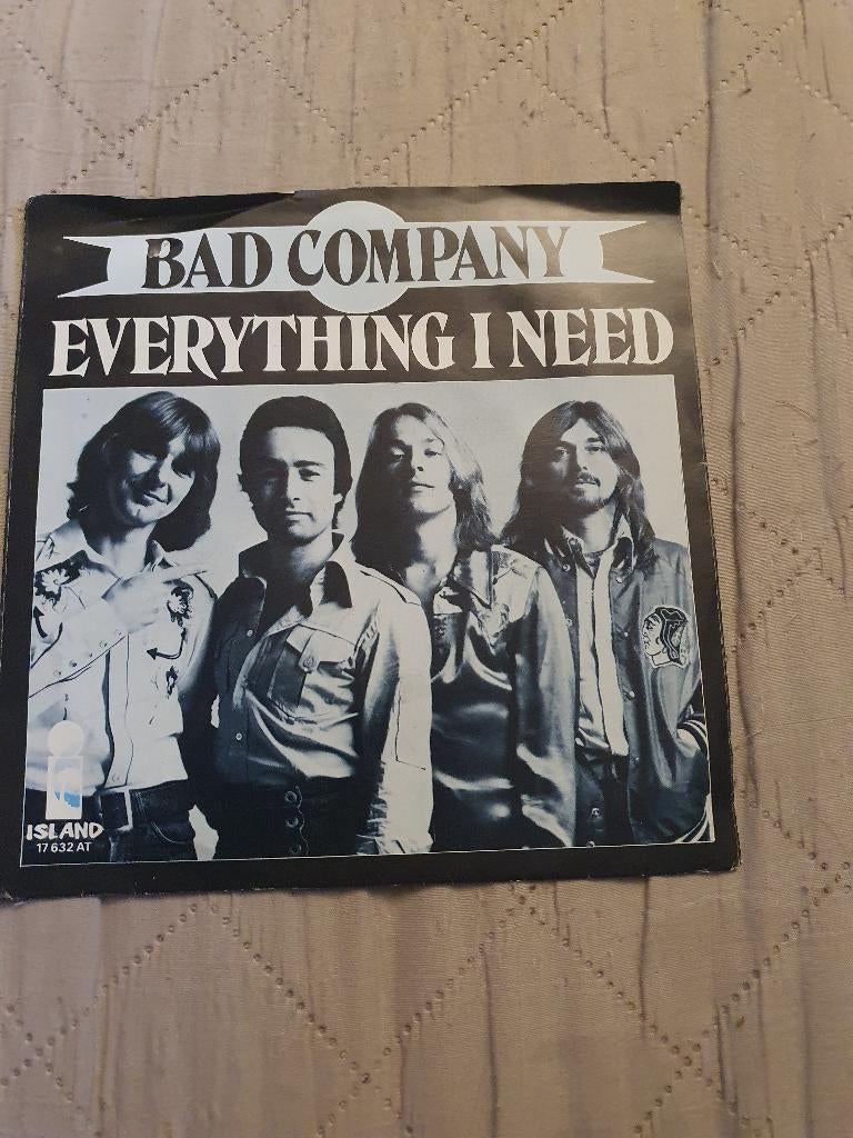 S - Bad Company – Everything I Need - 1977, Cd's en Dvd's, Vinyl Singles, 7 inch, Single, Ophalen of Verzenden, Rock en Metal
