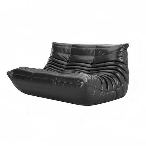 Lot Fauteuils Togo lignes roset. 5 fauteuils cuir noir, Enlèvement, Noir