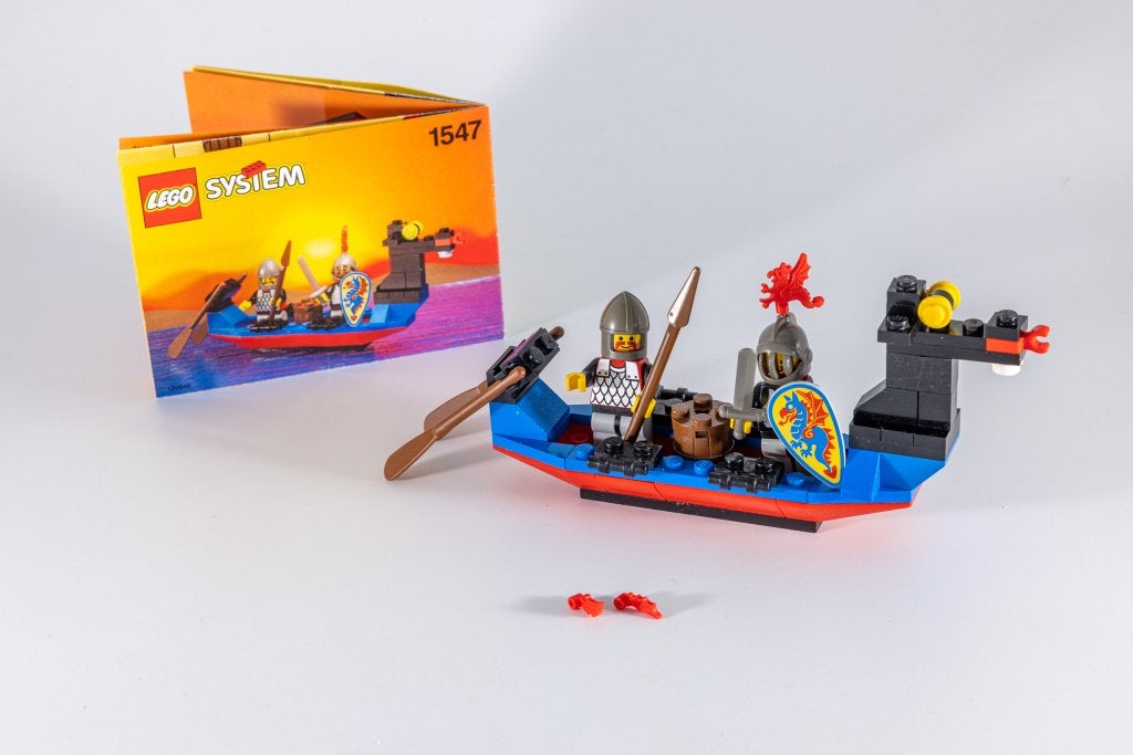 LEGO 1547 Le bateau Black Knights (1993) - complet, Enlèvement ou Envoi, Accessoires inclus, Lego, Ensemble complet