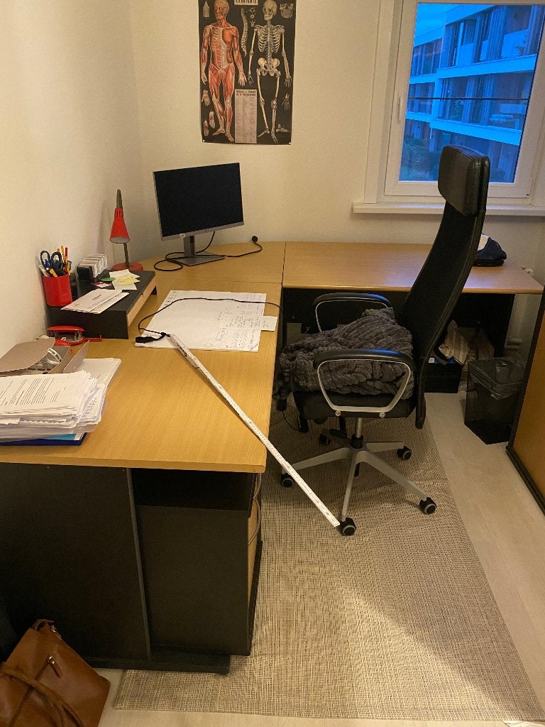 Volledige bureauset, Réglable en hauteur, Enlèvement, Utilisé, Bureau-armoire combiné