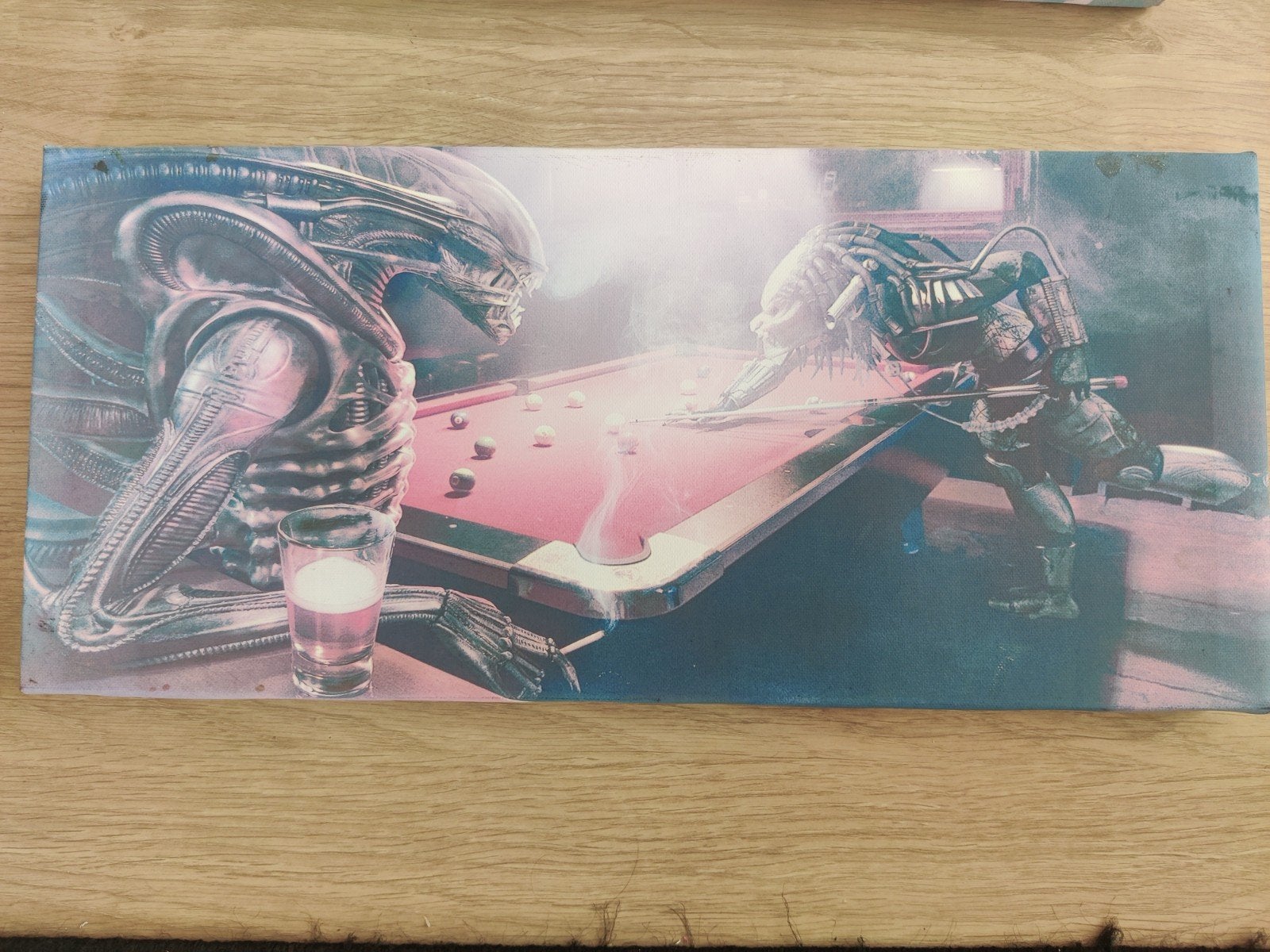 Canvas, alien vs predator, Antiquités & Art, Art | Peinture | Moderne, Enlèvement ou Envoi, Film