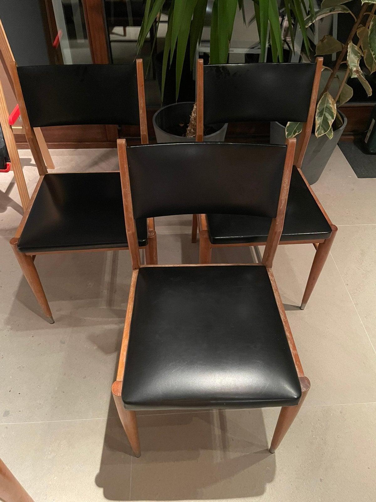 Vintage stoelen, Maison & Meubles, Chaises, Vintage, Enlèvement, Utilisé, Noir
