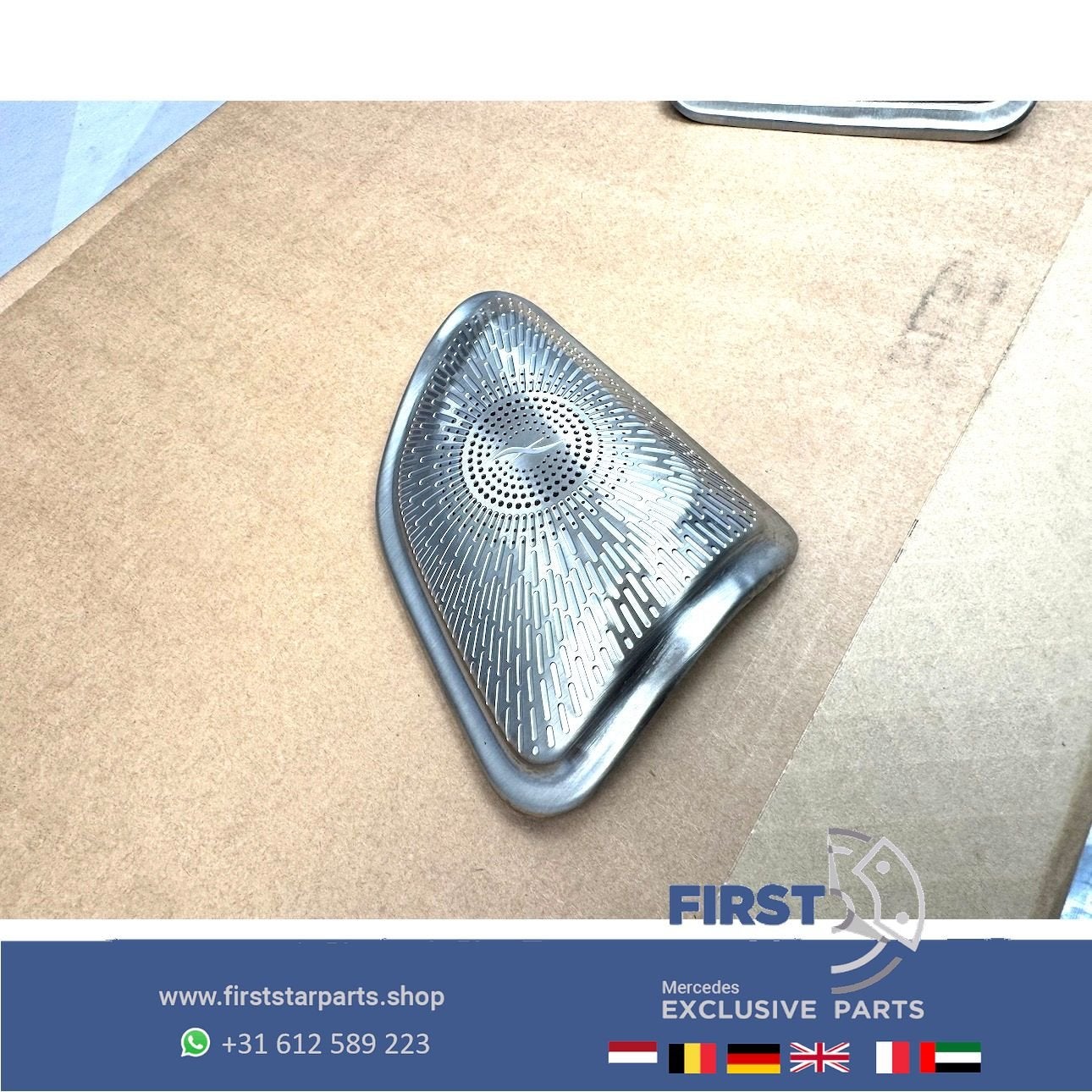 AMG BURMESTER SPEAKER COVERS Mercedes C E KLASSE CHROOM EMBL, Gebruikt, -, Ophalen of Verzenden, -