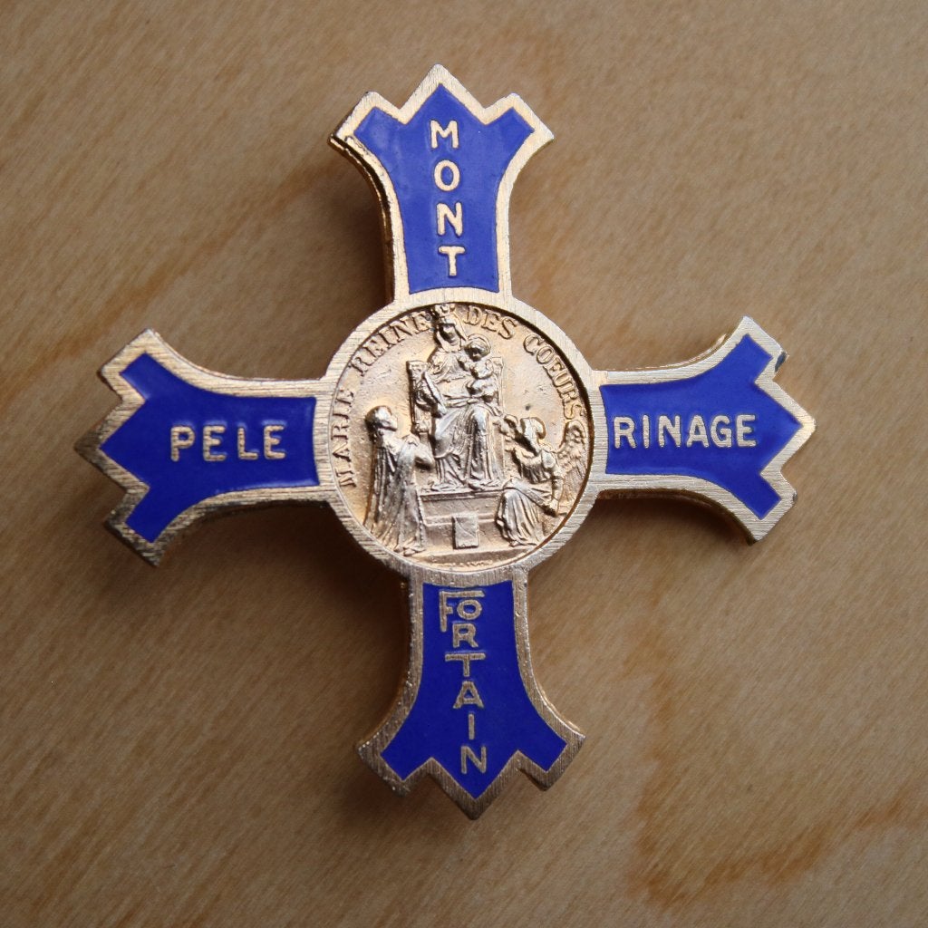 Vintage medaille pelerinage Mont Fortain  Penin Lyon, Ophalen of Verzenden, Overige materialen
