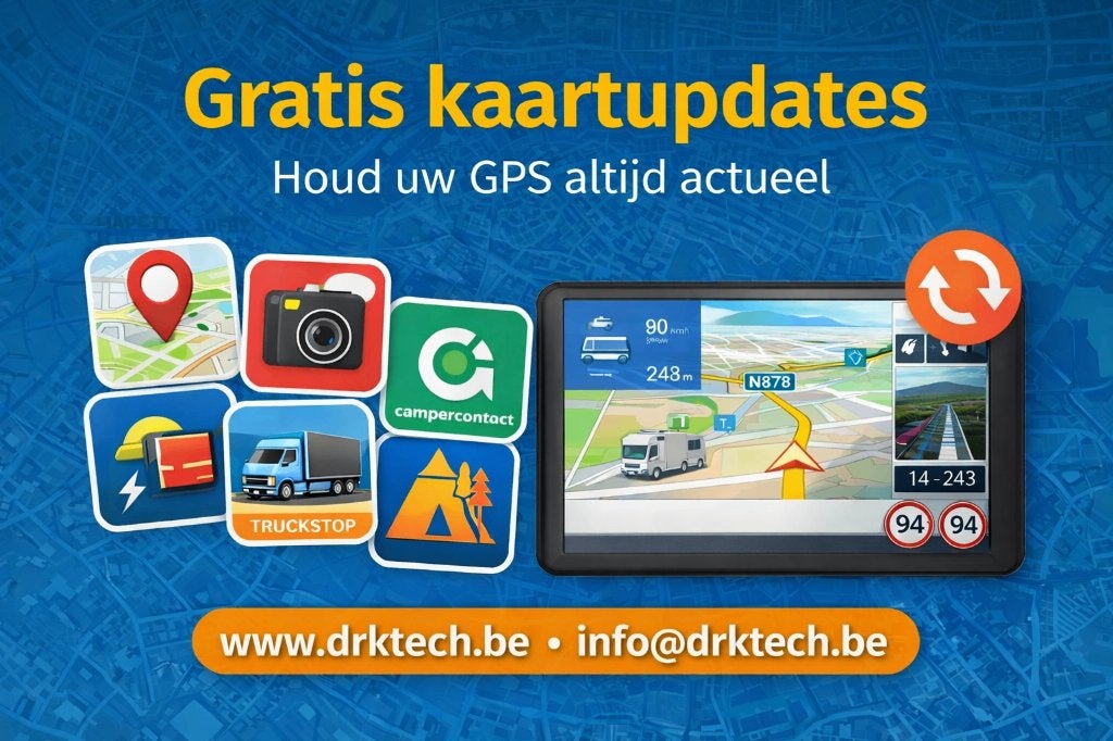 9 inch Caravan, Auto GPS met Bedraaad Achteruitrijcamera Kit, Info@drktech.be, Oosterwennel 35 Genk, Nieuw, Ophalen of Verzenden