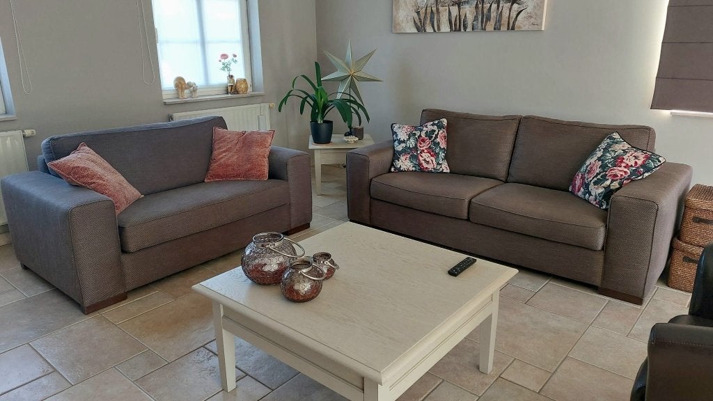 salon, Huis en Inrichting, Ophalen, Romantische , moderne stijl, Zo goed als nieuw, Rechte bank