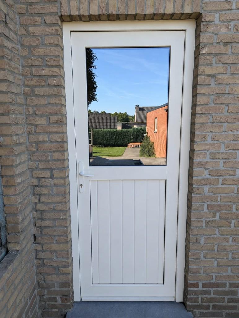 Buitendeur pvc, Ophalen, 80 tot 100 cm, Glas, 200 tot 215 cm
