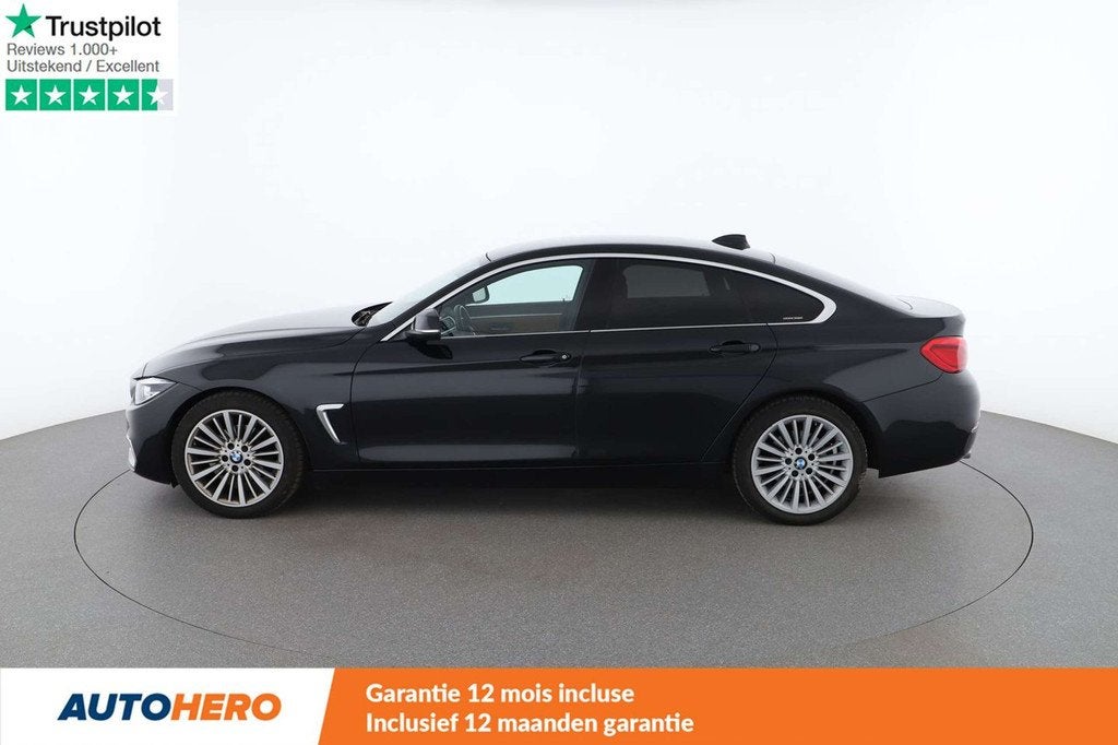 BMW 4 Serie 420 420i Gran Coupé Luxury Line (bj 2018), Gebruikt, Zwart, Bruin, 5 zetels