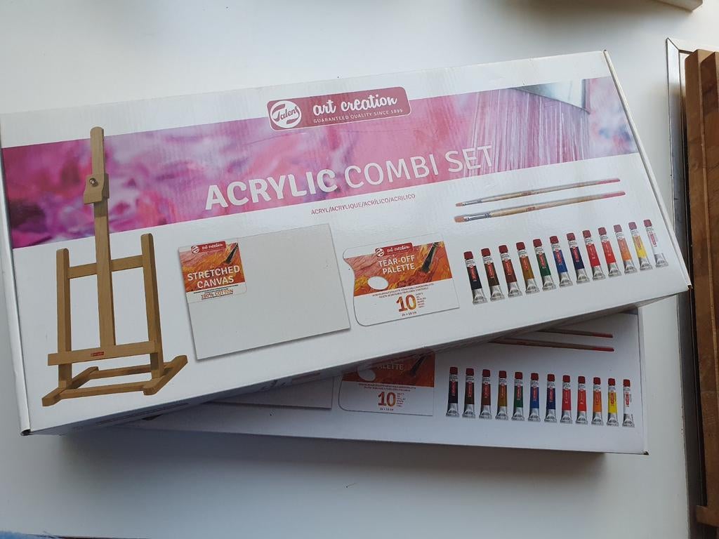 Acryl combi schildersset, Ophalen