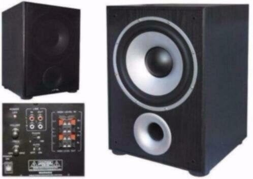 Actieve Subwoofer 100 Watt Zwart, Ophalen of Verzenden, Nieuw, Subwoofer, Overige merken
