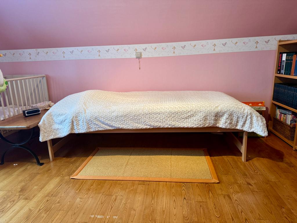 Double lits 1 personne, Huis en Inrichting, Slaapkamer | Bedden, Ophalen, Zo goed als nieuw