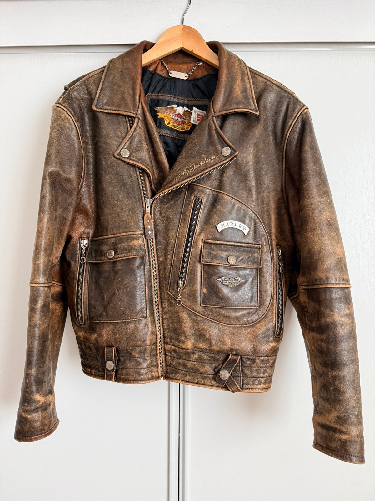 Perfecto original Harley-Davidson USA, Enlèvement ou Envoi, Seconde main, Hommes, Manteau | cuir