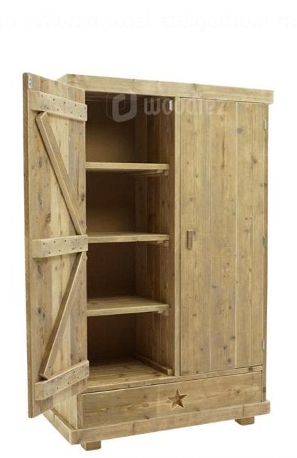 Steigerhouten meubels - salontafel, kledingkast en bureau, 100 tot 150 cm, 150 tot 200 cm, Overige houtsoorten, 50 tot 75 cm
