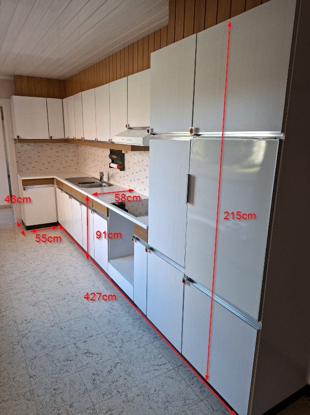 Retro hoekkeuken in topstaat – optioneel zelf uit te breken, Huis en Inrichting, Keuken | Complete keukens, Gebruikt, Hoekkeuken