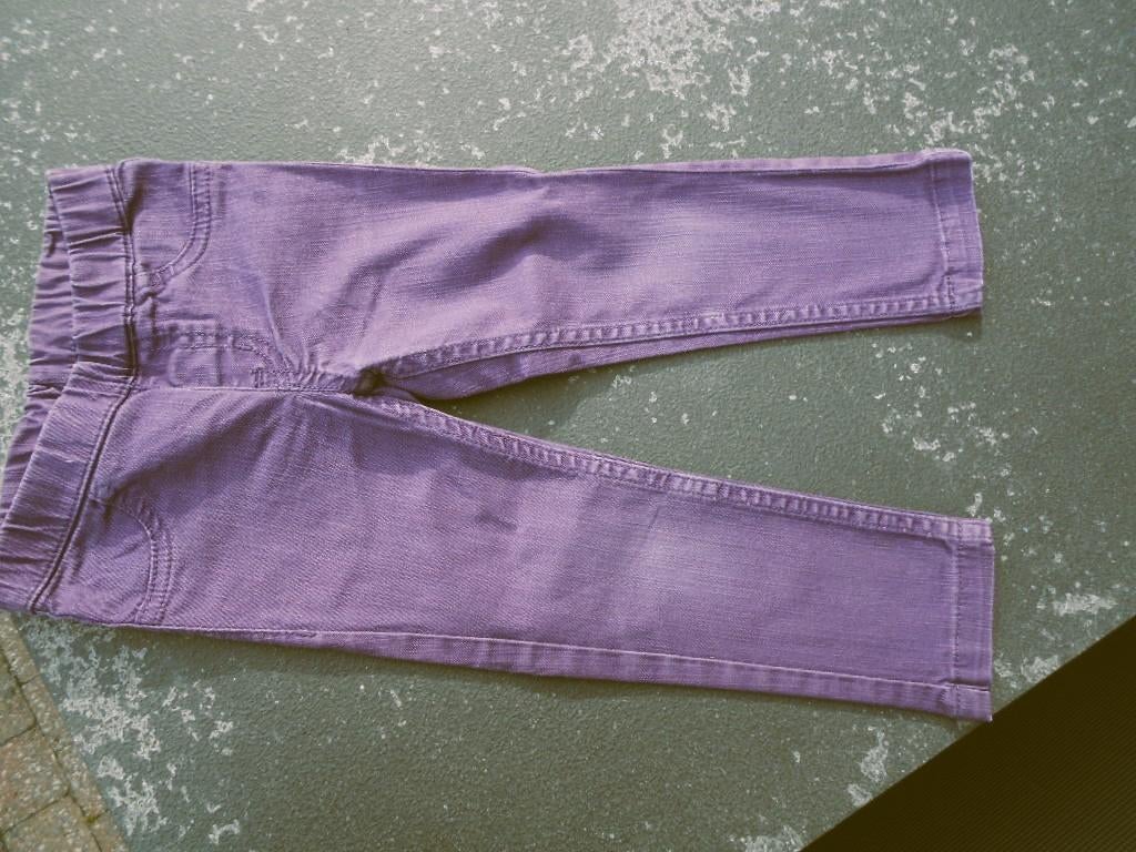 paarse jeansbroek mt 92, Broek, Gebruikt, Meisje, Ophalen of Verzenden