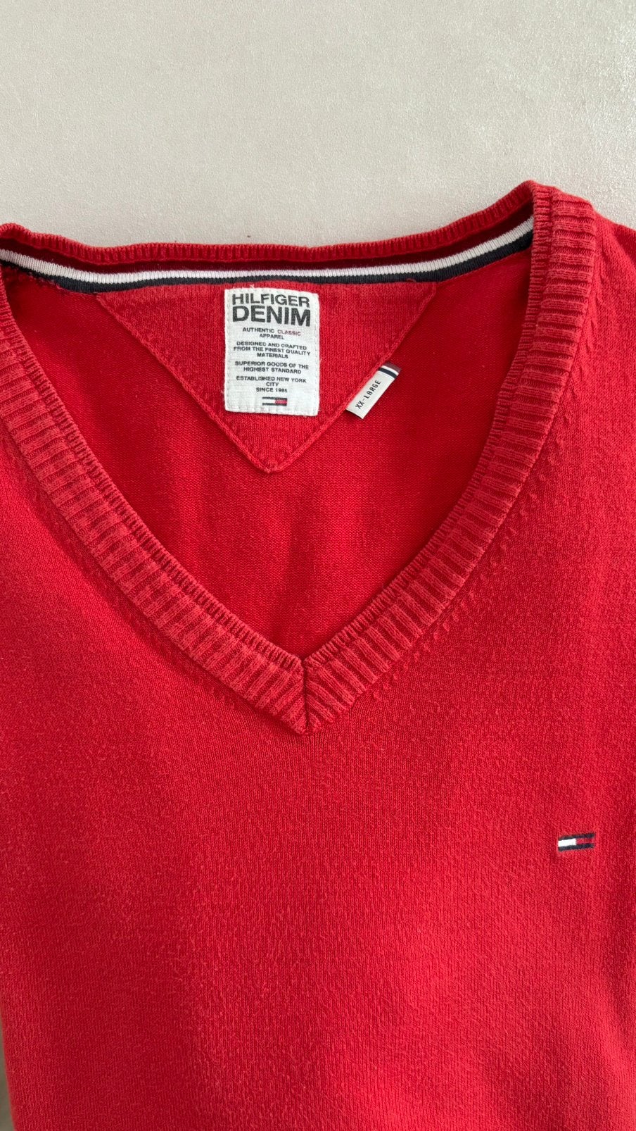 Pull Tommy Hilfiger (XXL), Enlèvement, Comme neuf, Taille 56/58 (XL), Rouge
