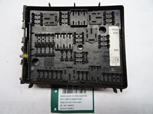 BOITIER FUSIBLES Volkswagen Golf V (1K1) (1K0937124H), Utilisé, Volkswagen