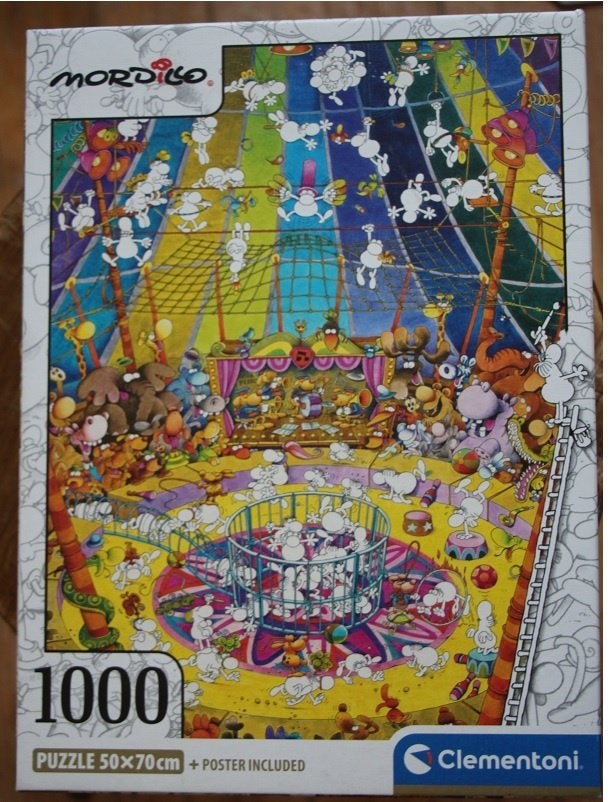 puzzel Mordillo circus, Ophalen, 500 t/m 1500 stukjes, Gebruikt, Legpuzzel