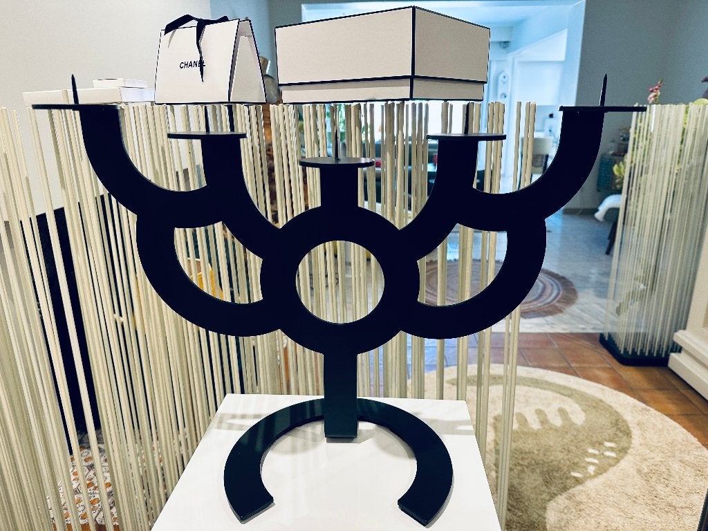 Moooi Menorah Bold kandelaar (zwart) - Als nieuw!, Comme neuf, Enlèvement, Métal, Chandelier
