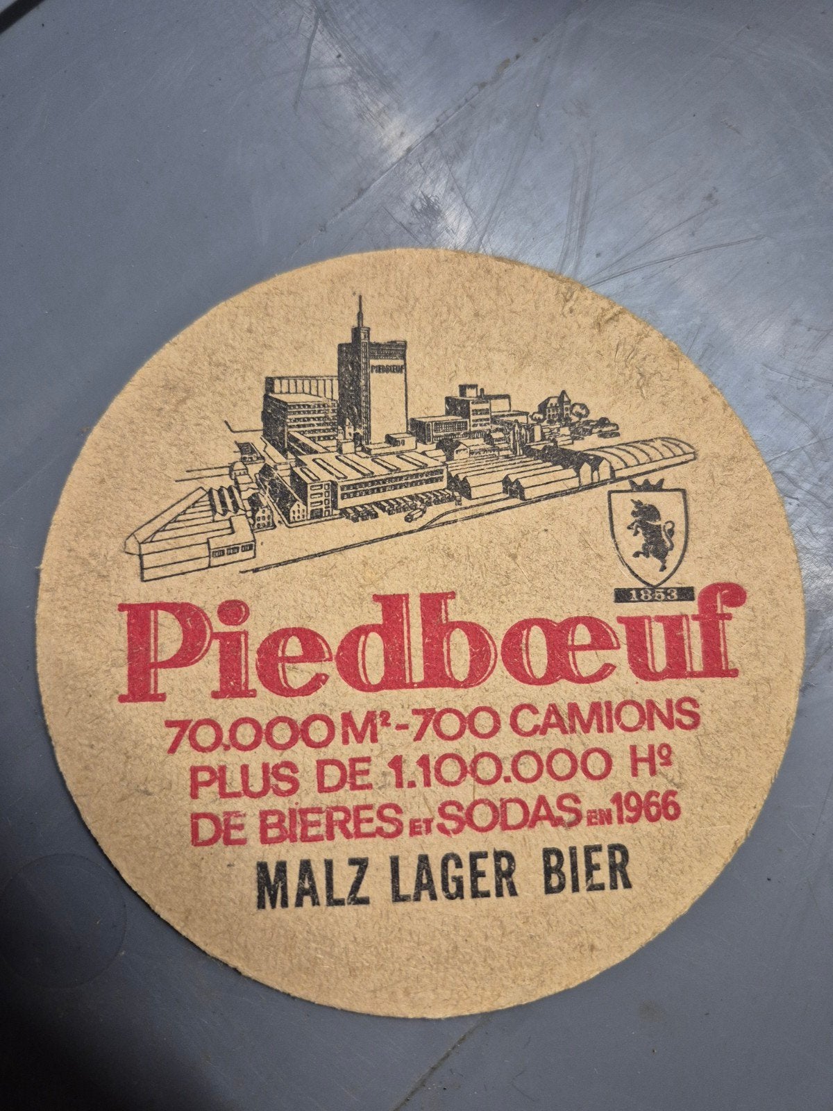 Ancien sous bock de ka brasserie piedboeuf, Enlèvement ou Envoi