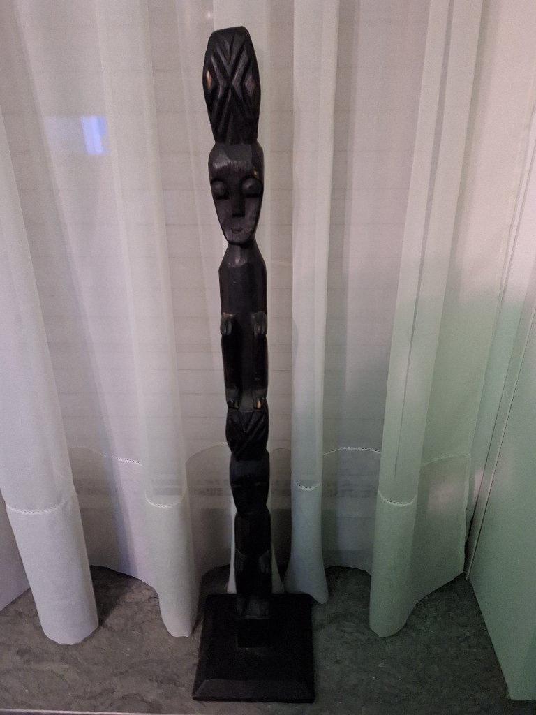 Balinees godenbeeld, Antiek en Kunst, Ophalen, Houtsnijwerk, Handgemaakt, 20 - 50 cm