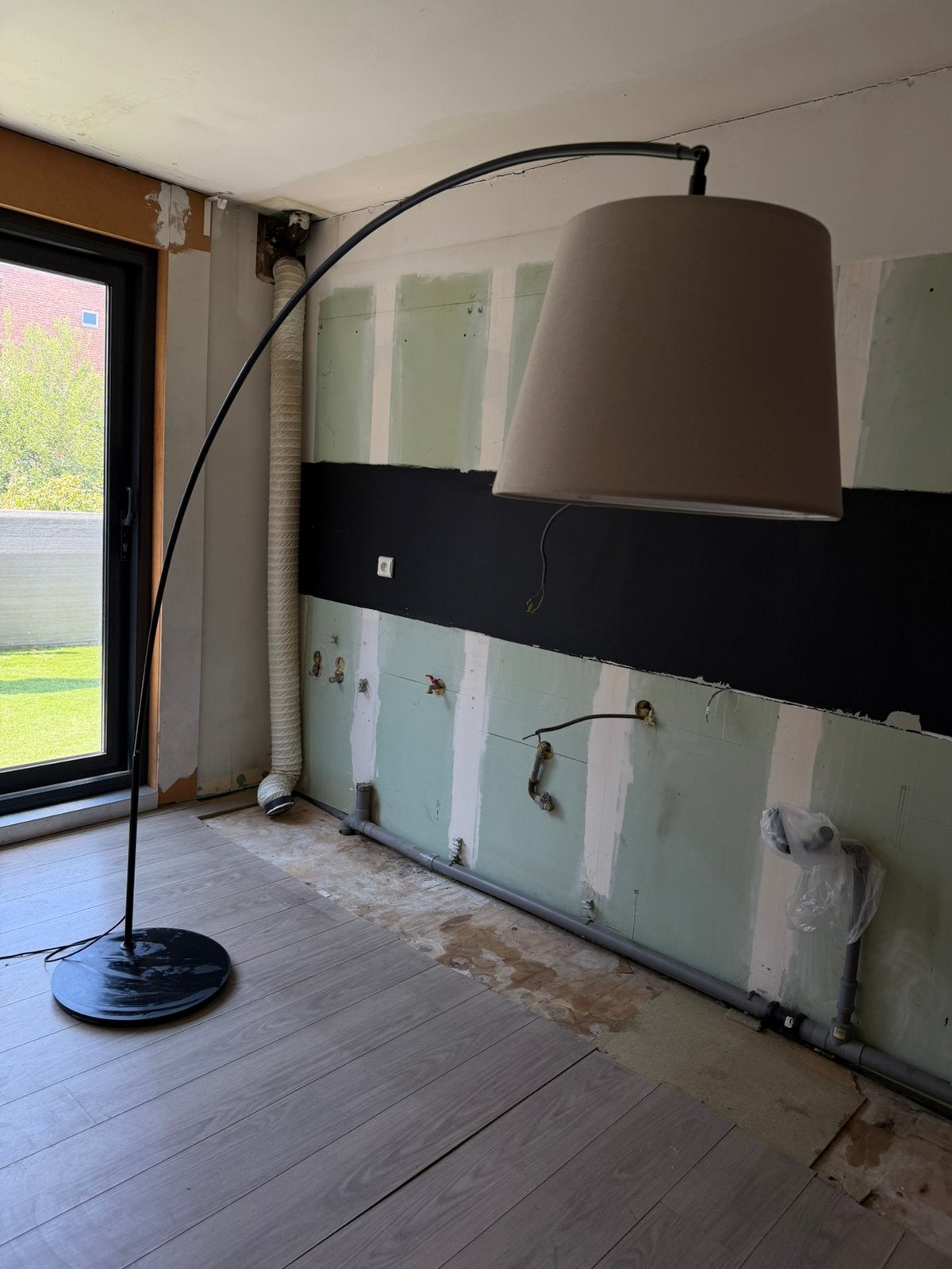 Staande booglamp, Ophalen, Gebruikt, Overige materialen, E27 (groot)