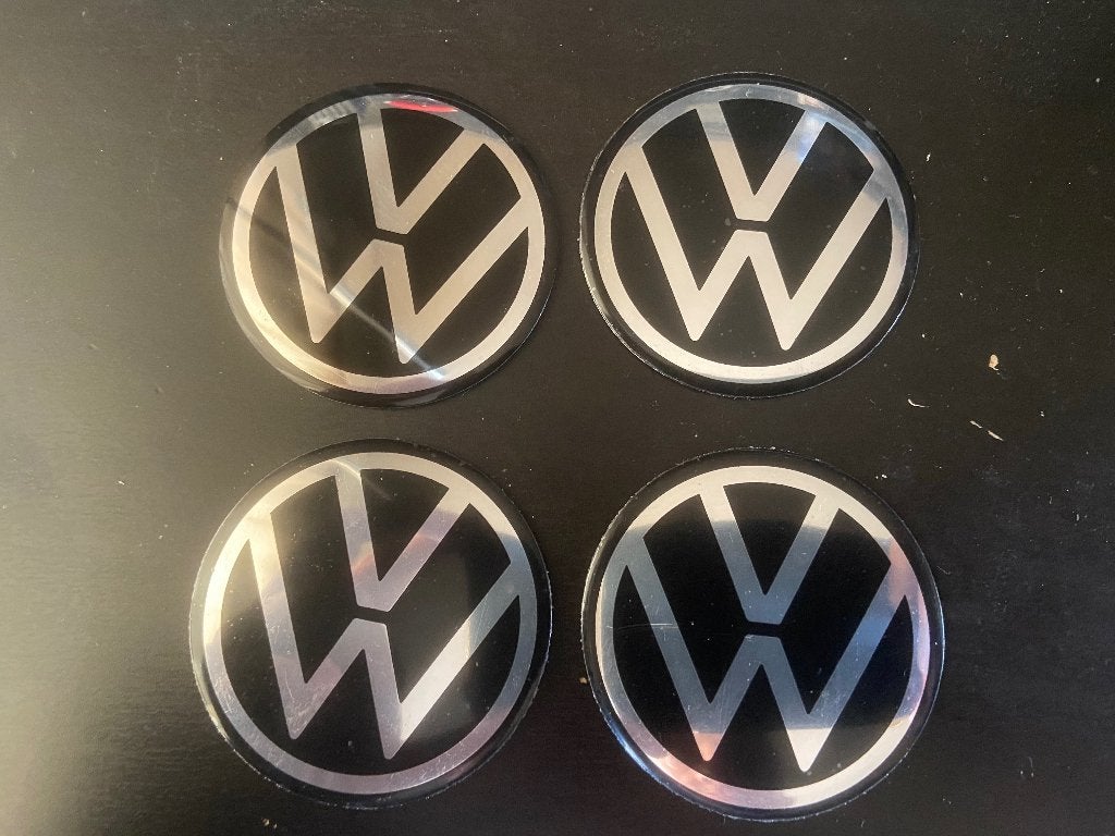écussons autocollant pour enjoliveurs VW nouveau logo 50mm, Envoi, Neuf