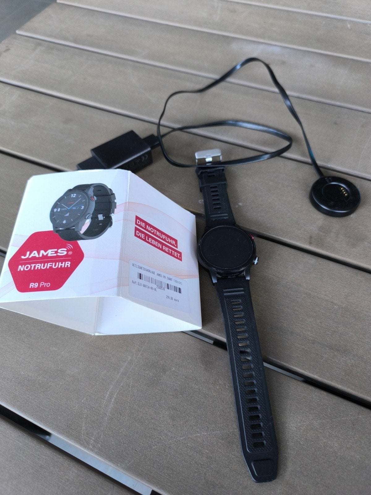 Veiligheidshorloge met valdetectie James R9 pro (nieuwstaat), Sport en Fitness, Hartslagmeters, Ophalen, Zo goed als nieuw