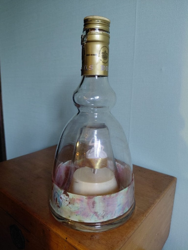 Vintage BOLS muzikale fles/ ballerina gold muziekdoos, Antiek en Kunst, Ophalen of Verzenden