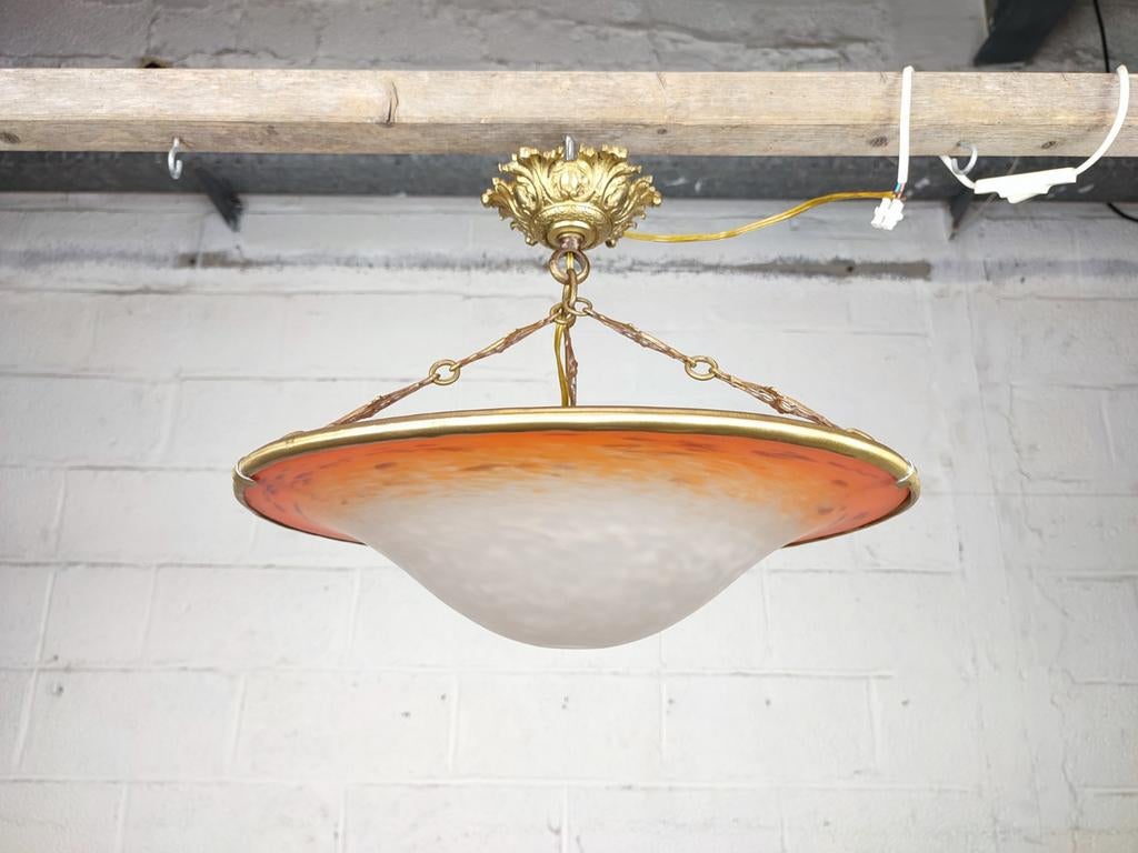 Glaspasta hanglamp Schneider, Antiquités & Art, Antiquités | Éclairage, Enlèvement ou Envoi