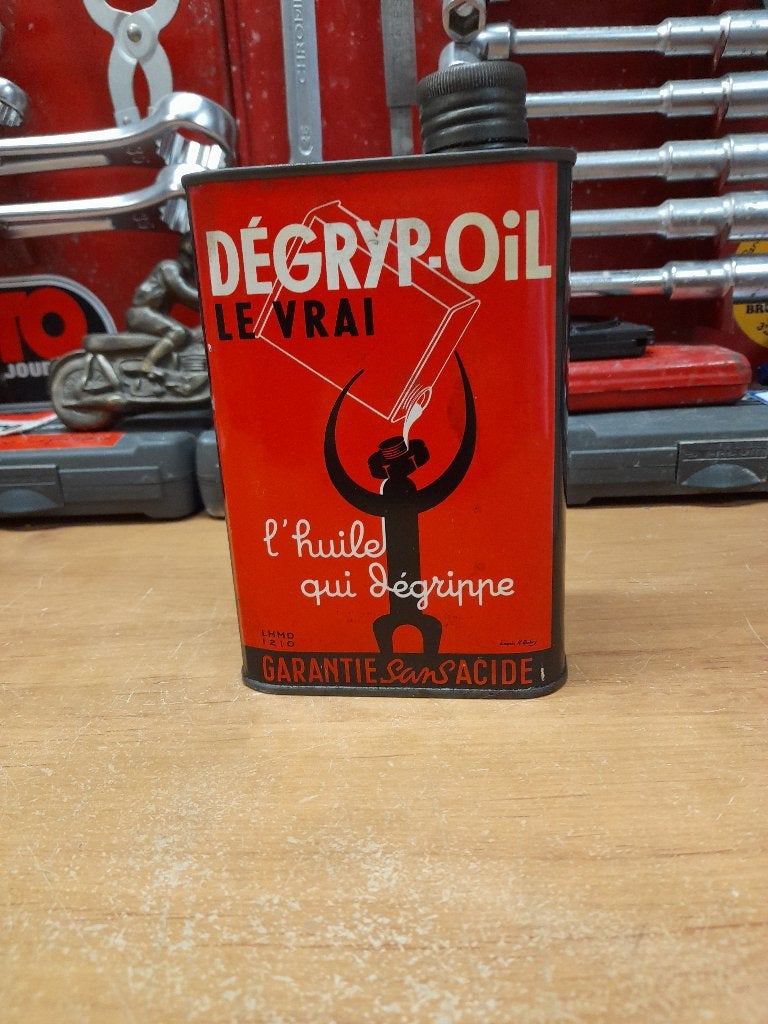 ancien bidon huile vide degripoil le vrai, Collections, Marques & Objets publicitaires, Envoi, Utilisé, Autres types