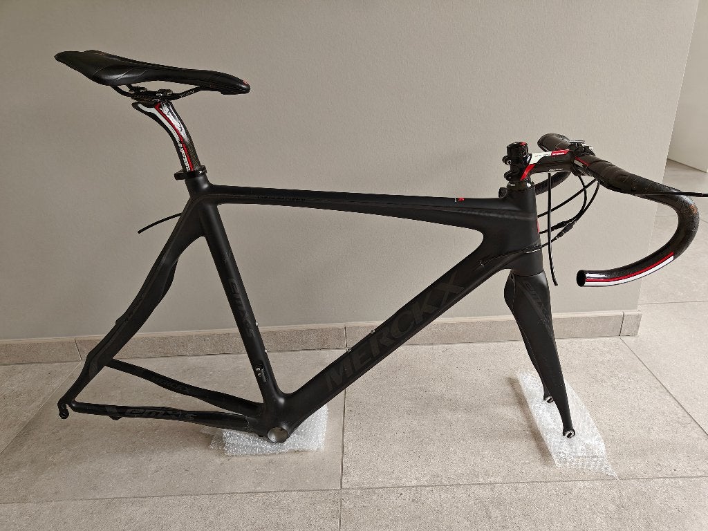 Ensemble de cadres Eddy Merckx EMX-5 Black Edition - mt56, Frein sur jante, Enlèvement ou Envoi, 28 pouces, Carbone