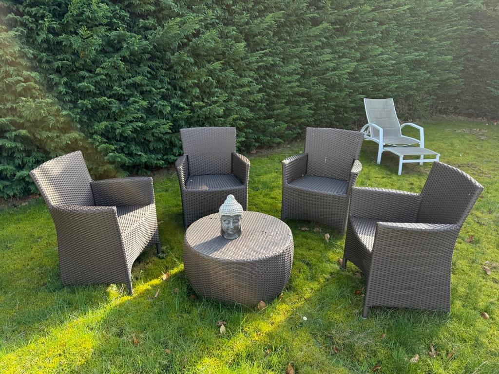 Tuinset in riet dringend af te halen wegens verhuis, Ophalen, Zo goed als nieuw, Tuinset