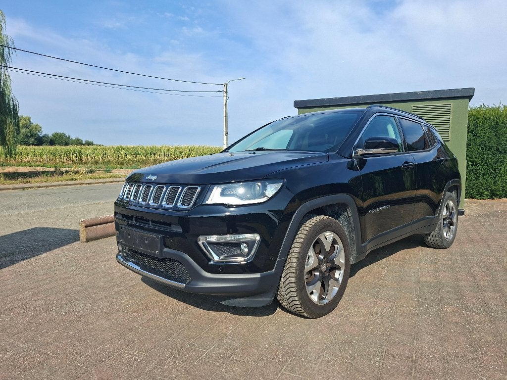 Jeep Compass Limited 1.4 - 2018 - 103KW, Auto's, Jeep, Voorwielaandrijving, 4 cilinders, Leder en Stof, Zwart