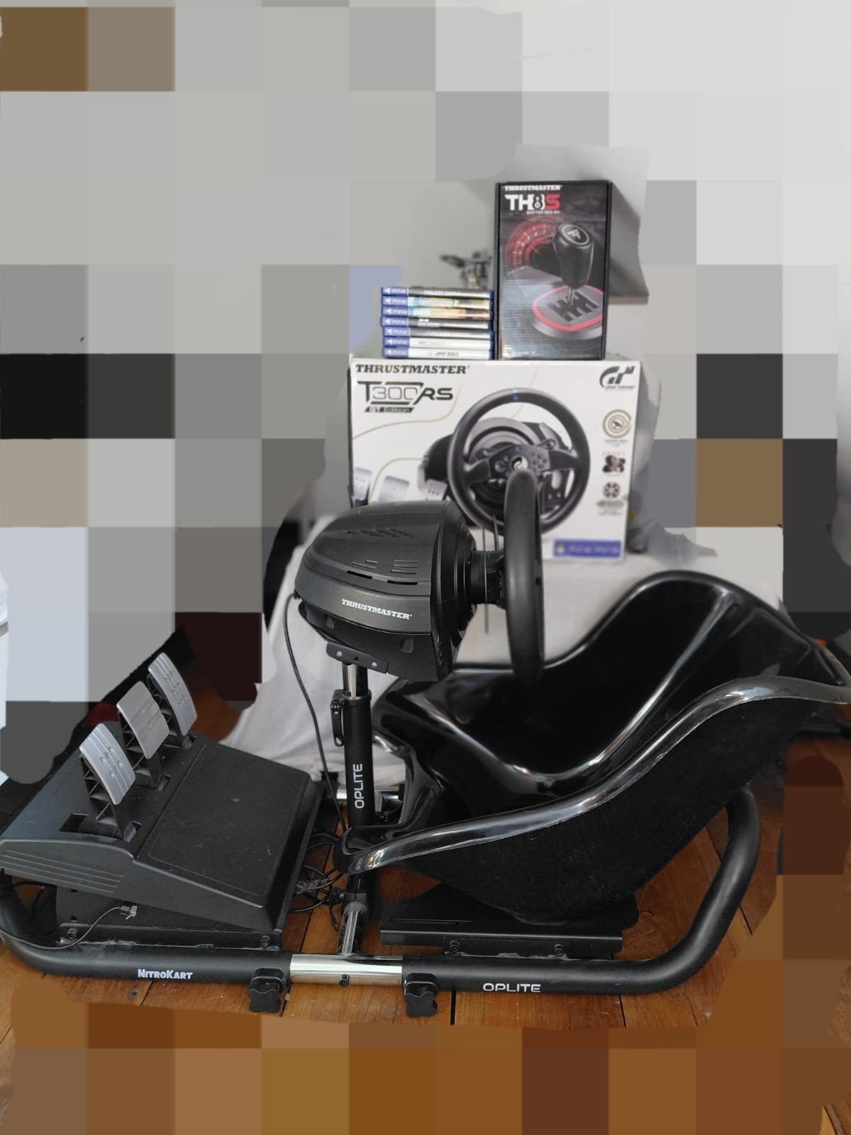Pack complet Sim Racing ps4-Thrusmaster t300 RS+cockpit+jeux, Informatique & Logiciels, Joysticks, Enlèvement