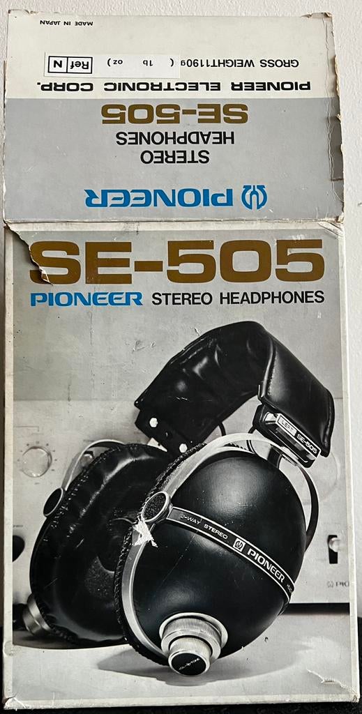 Vintage Pioneer SE-505 stereo koptelefoon + doos, Audio, Tv en Foto, Hoofdtelefoons, Overige merken, Surround, Ophalen of Verzenden