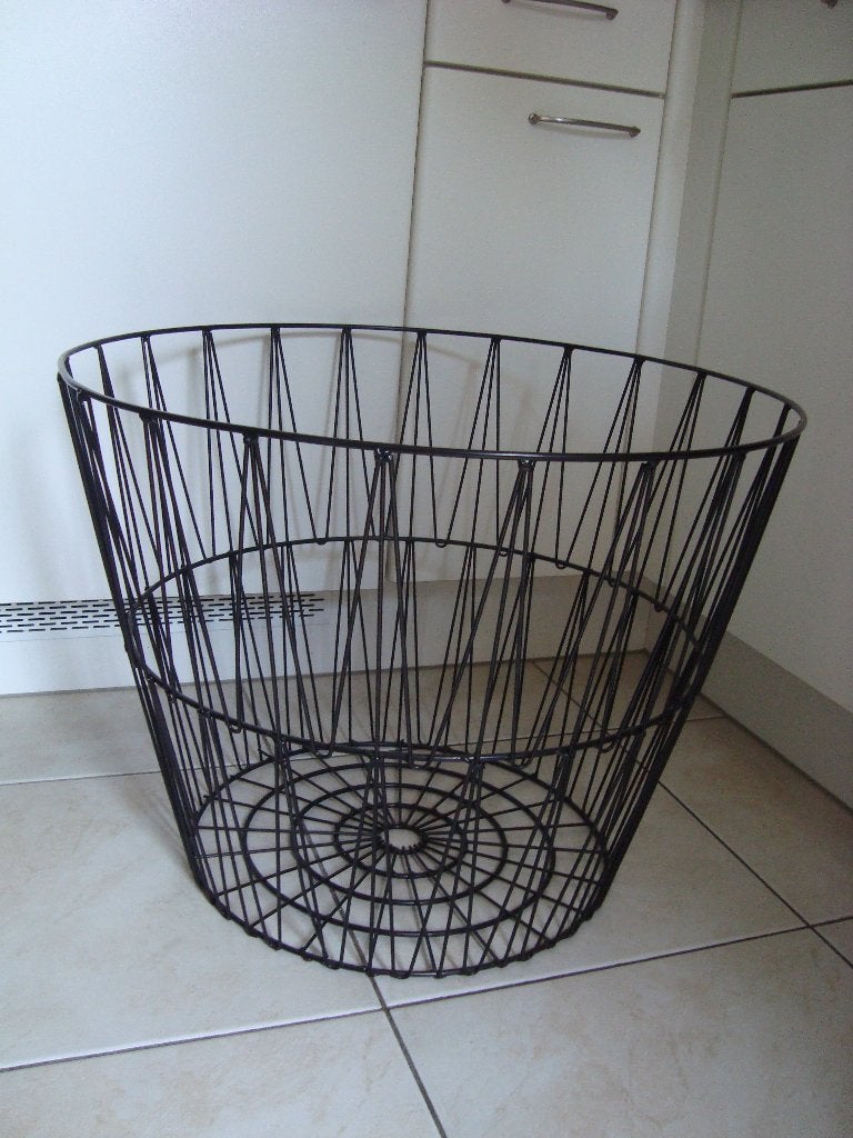 panier / manne métal pour linge / jouet rangement, Ophalen, Gebruikt, Mand, Rond