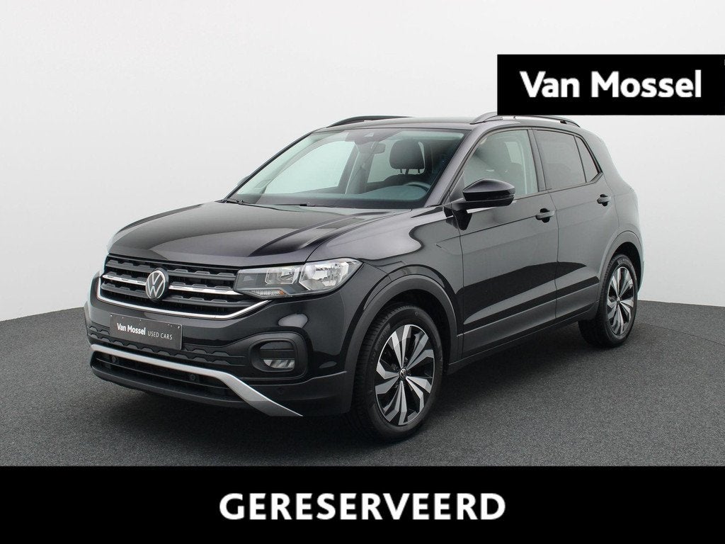 Volkswagen T-Cross 1.0 TSI 81kW DSG Life + CAMERA + SENSOREN, Euro 6, Entreprise, Noir, 5 portes