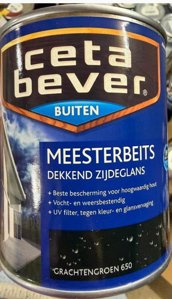 Cetabever dekkende beits grachtengroen 0,75l en 1,25liter, Hobby & Loisirs créatifs, Peinture, Enlèvement ou Envoi, Neuf