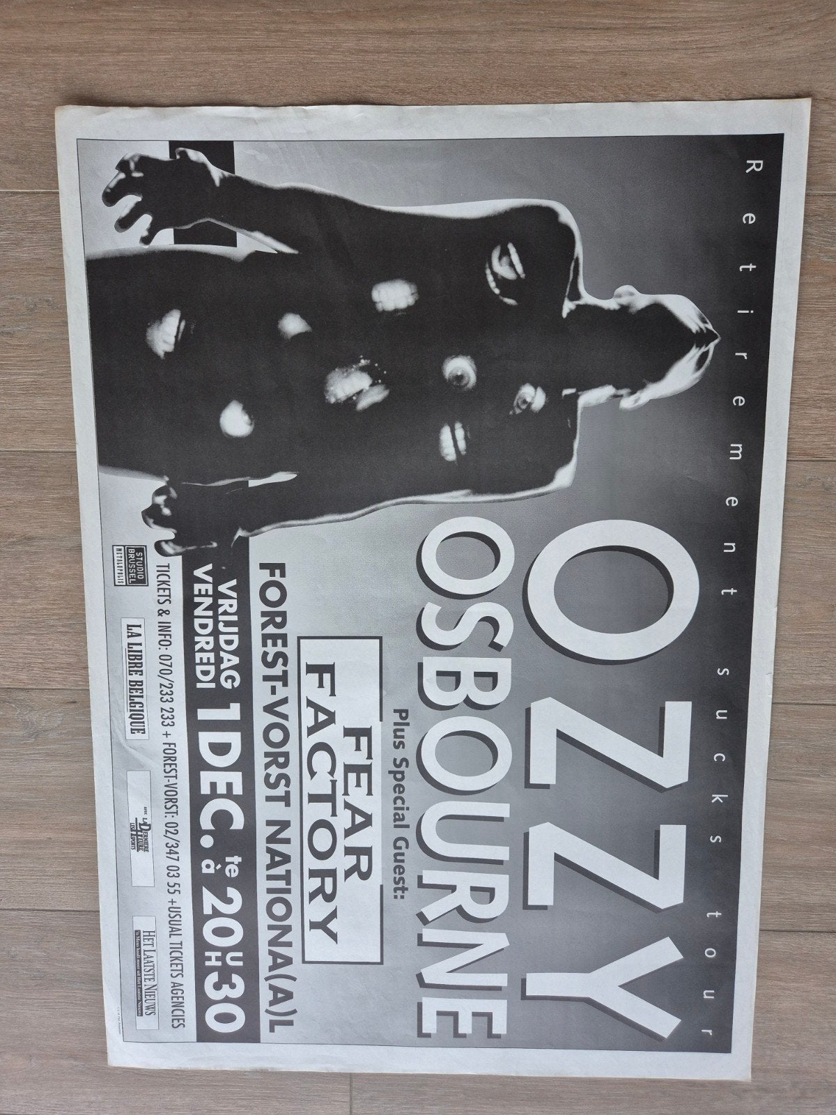 Affiche du concert d'Ozzy Osbourne, Enlèvement ou Envoi, Comme neuf, Musique