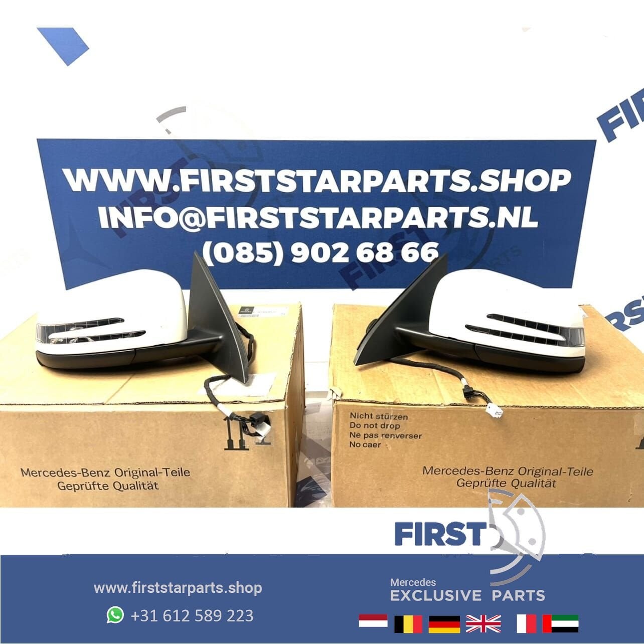 W156 X156 GLA45 AMG SPIEGEL SET LINKS RECHTS ELEKTRISCH INKL, Auto-onderdelen, Gebruikt, -, Ophalen of Verzenden, -