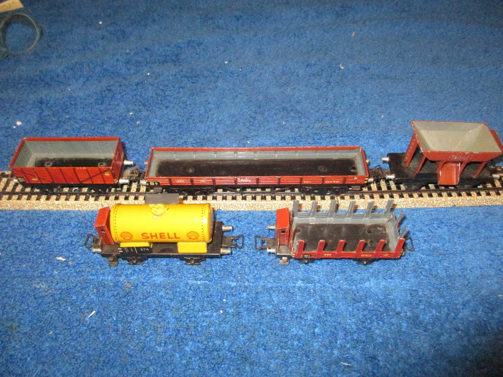 Marklin 5 wagons  marchandises années 45-55, Enlèvement ou Envoi, Utilisé, Wagon, Märklin
