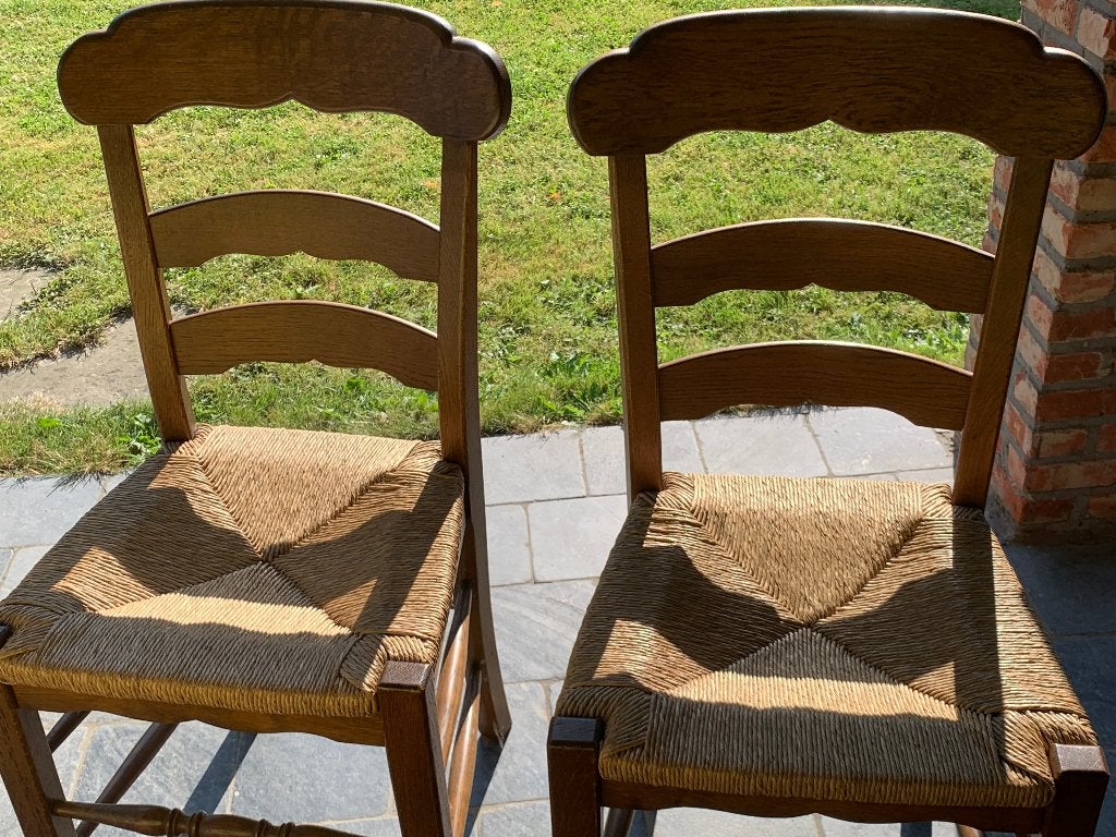 houten stoelen, Enlèvement, Utilisé, Osier ou Rotin, Deux