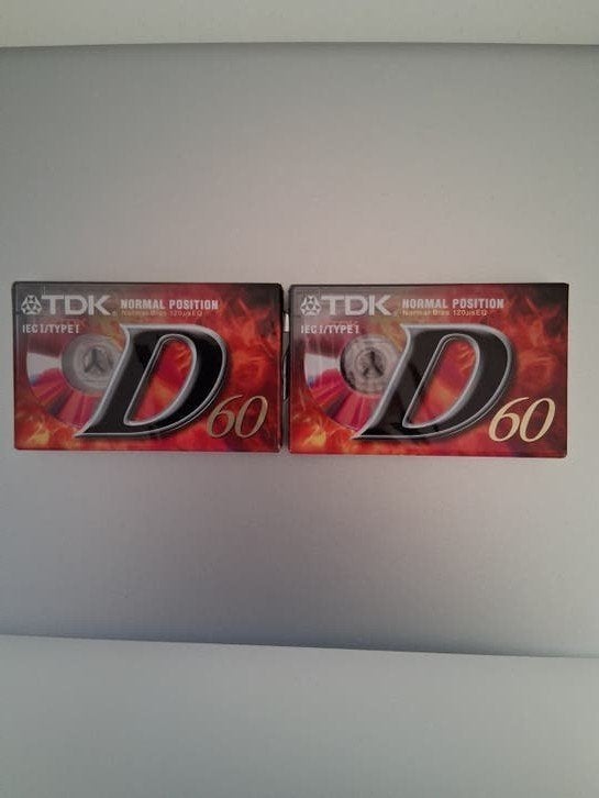 Cassettes TDK 60, Enlèvement ou Envoi, Neuf, dans son emballage, 2 à 25 cassettes audio, Vierge