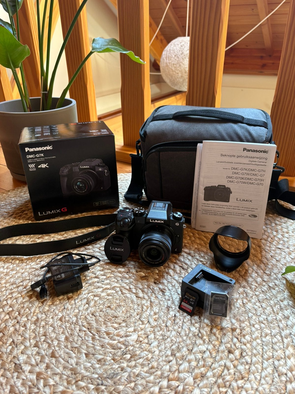 Panasonic Lumix G7K - 4K - 14-42mm lens - complete set, Audio, Tv en Foto, Ophalen, Geheugenkaart, Panasonic, Zo goed als nieuw