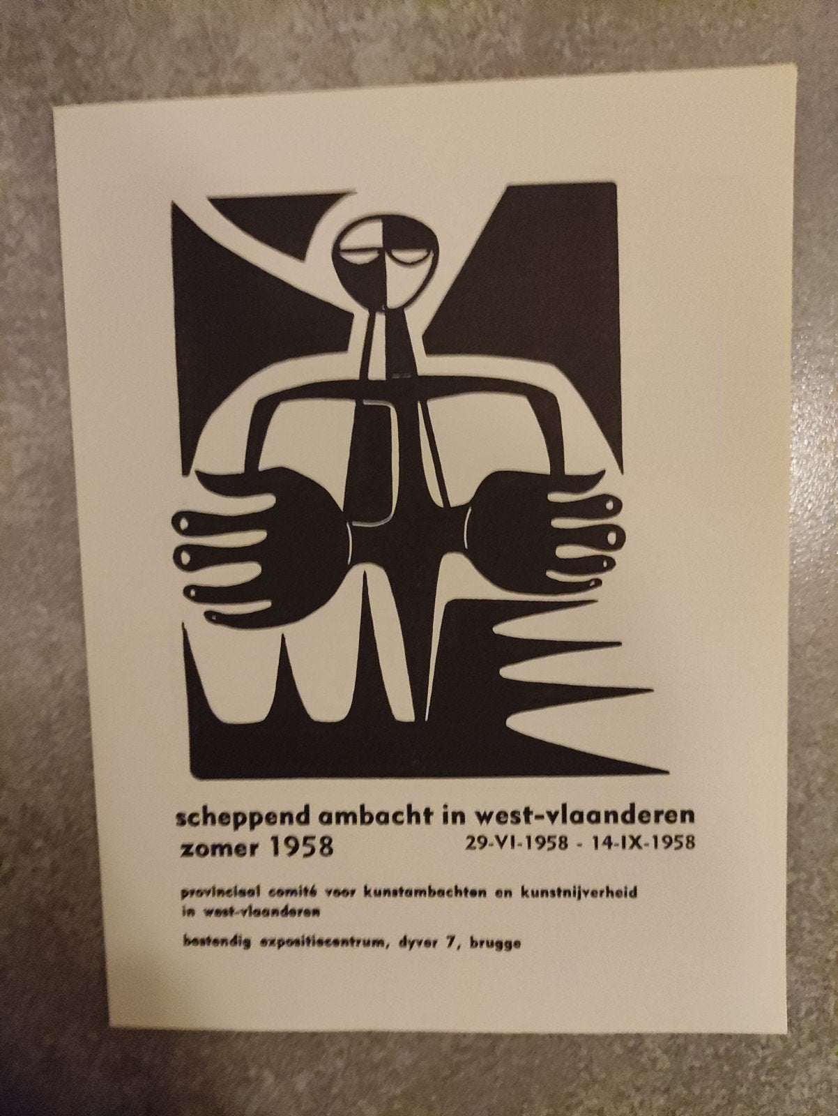 1958 - Expo folder SCHEPPEND AMBACHT WEST-VLAANDEREN, Boeken, Ophalen of Verzenden