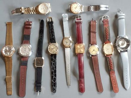 lot de 11 montres vintage fonctionnelles, Collections, Enlèvement ou Envoi